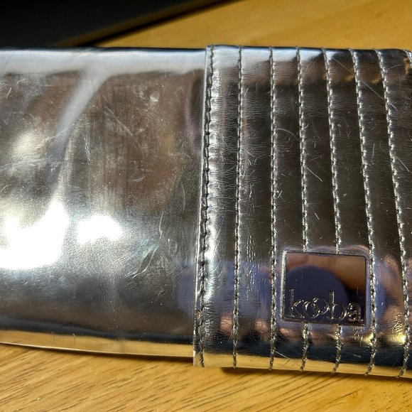 Womens Kooba Silver Chain Strap Leather Clutch Handbag * - Picture 15 of 16